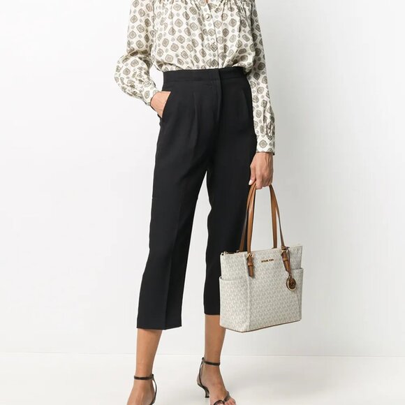 SALE! ✅ Michael Kors Jet Set EW Logo Tote Bag Vanilla / Acorn ⭐ NWT - Picture 11 of 17